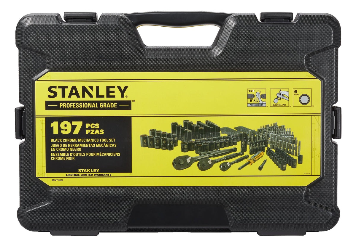Professional Grade Black Chrome Socket Set, SAE/Metric, 197-pc L1X3 - product image 3