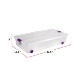 ClearView Latch Wheeled Underbed Storage Box, 57-L F6I3 - product image 3