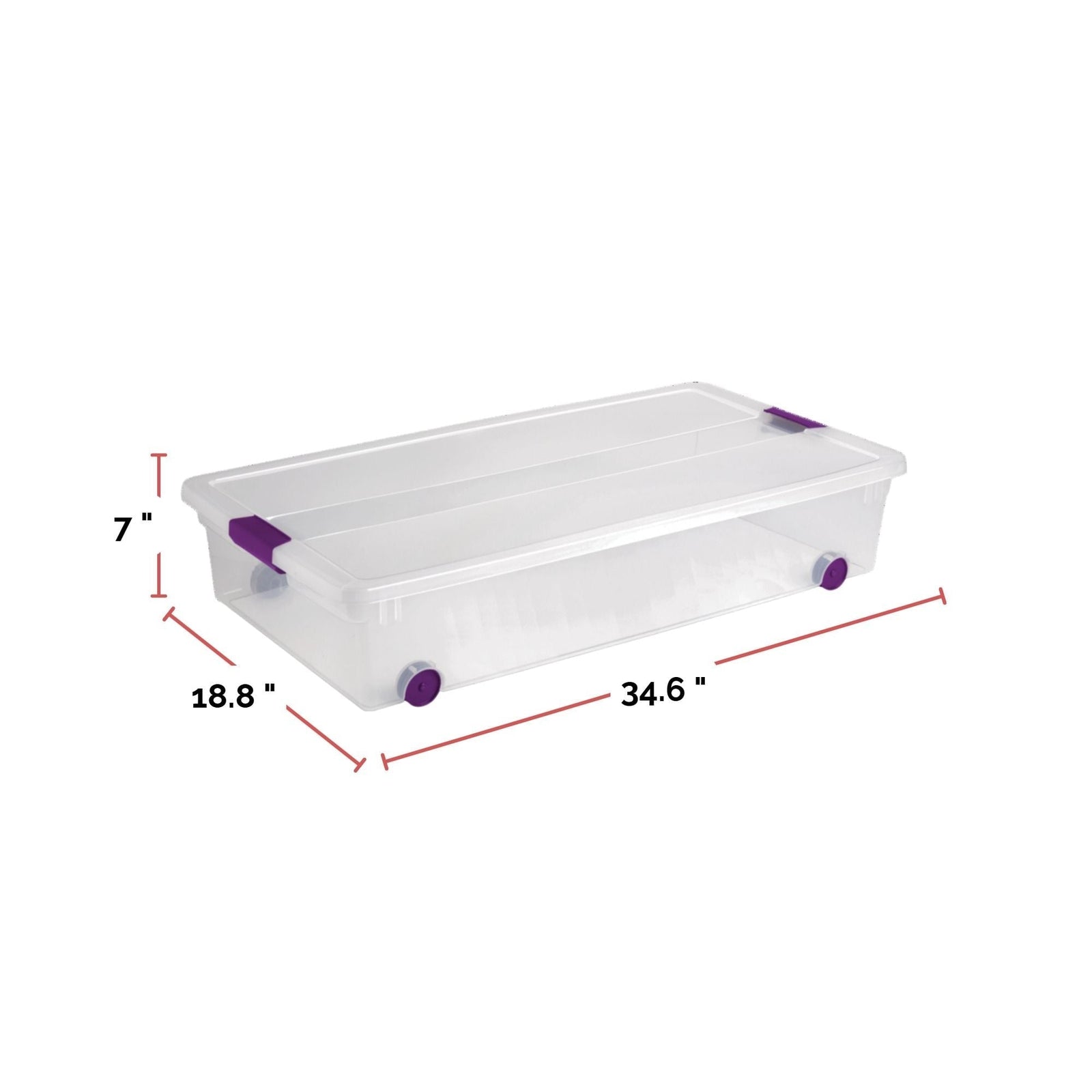 ClearView Latch Wheeled Underbed Storage Box, 57-L F6I3 - product image 3