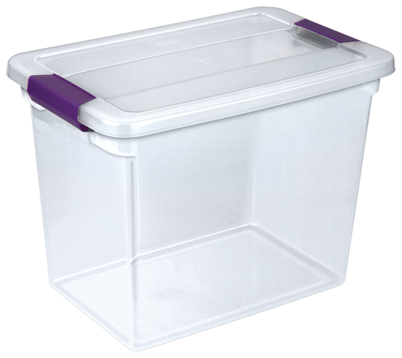 ClearView Storage Box with Latched Lid, 26-L P4K1