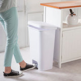 Plastic Rectangular Step Garbage Can, White, 45-L N5B3 - product image 3