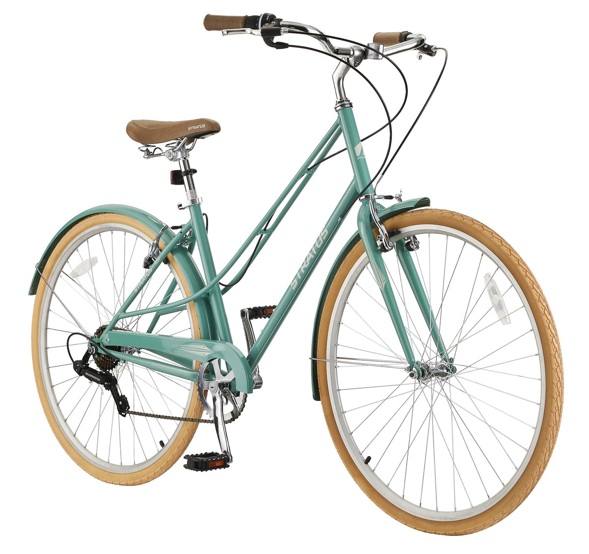 Trillium Adult Bike, 700C, 7-Speed Cruiser Bike, Green O3N6 - product image 1