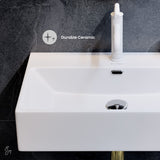 Claire Rectangle Wall-Mount Bathroom Sink, 24-in H2E7 - product image 4