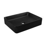 Concorde Rectangle Ceramic Vessel Sink, Matte Black L2Z1 - product image 1