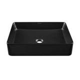 Concorde Rectangle Ceramic Vessel Sink, Matte Black L2Z1 - product image 2