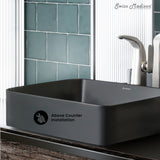 Concorde Rectangle Ceramic Vessel Sink, Matte Black L2Z1 - product image 3