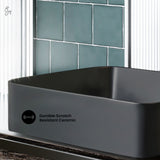 Concorde Rectangle Ceramic Vessel Sink, Matte Black L2Z1 - product image 5