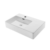 St. Tropez Ceramic Wall Hung Sink with Left Side Faucet Mount, 24-in x 18-in E1K4 - product image 1