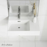 St. Tropez Ceramic Wall Hung Sink with Left Side Faucet Mount, 24-in x 18-in E1K4 - product image 5