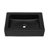 Voltaire Ceramic Rectangle Vessel Sink, Matte Black Q3T0 - product image 1