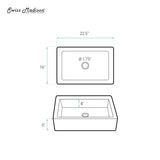 Voltaire Ceramic Rectangle Vessel Sink, Matte Black Q3T0 - product image 5