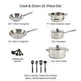 Cook and Strain Stainless Steel Cookware Set, 15-pc K4H9 - product image 7