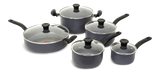 Hard Titanium Cookware Set, Non-stick, Dishwasher & Oven Safe, Grey, 10-pc Y5P6 - product image 1