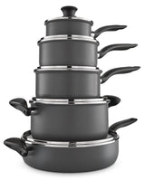 Hard Titanium Cookware Set, Non-stick, Dishwasher & Oven Safe, Grey, 10-pc Y5P6 - product image 2
