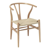 Me Home Wishbone Wood Dining Chair with Woven Seat, Natural N7Z4 - product image 2