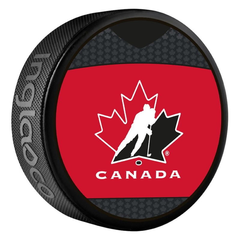 Team Canada Souvenir Hockey Puck, 6-oz N4Z9
