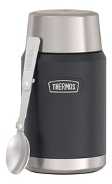 Stainless Steel Vacuum Insulated Food Jar, 24-oz (710-mL), Black/Blue, with Spoon J4R2 - product image 1