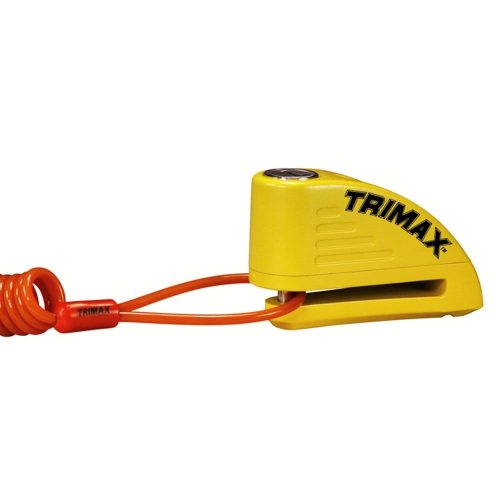 Alarmed Disc Lock with 8mm Pin, Yellow with Pouch & Cable N1A1 - product image 1