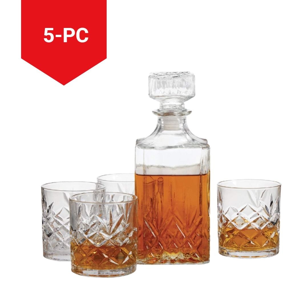 Glass Whiskey Decanter & Glasses Set, 5-pc M2A9 - product image 2