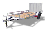 77-in x 12-ft Utility Trailer With Gate, Silver T8V4 - product image 1