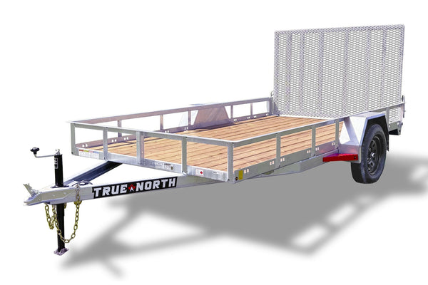 77-in x 12-ft Utility Trailer With Gate, Silver T8V4
