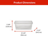 type A Clarity Transparent Storage Box with Lid, 9-L T9B1 - product image 7