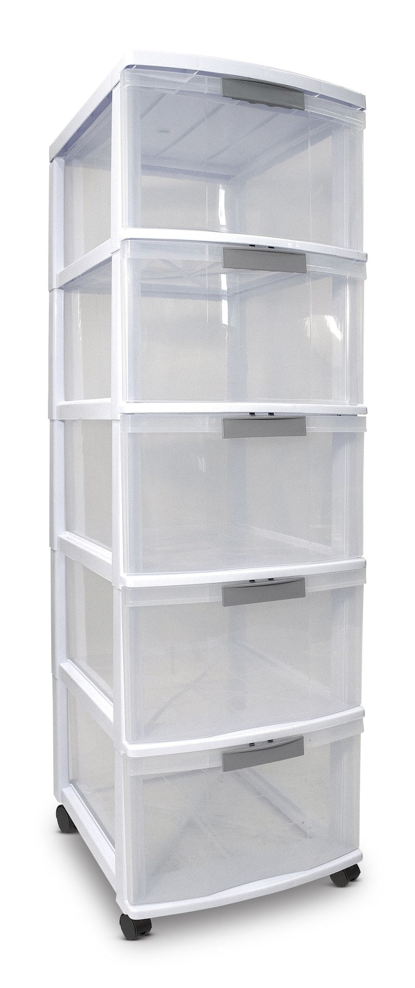 type A Element Lockable White Frame 5-Drawer Storage Tower/Cart with Wheels, 26-in E5L1 - product image 1