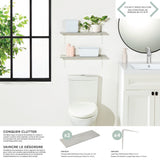 type A Floating Wall Shelf Board, Grey Concrete, 8 x 24-in Q1B1 - product image 1