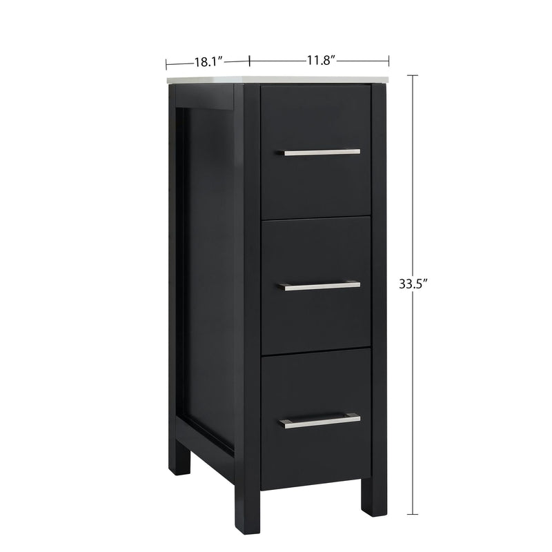 Vanity Art Brescia Vanity Side Cabinet, 12-in Z5A8