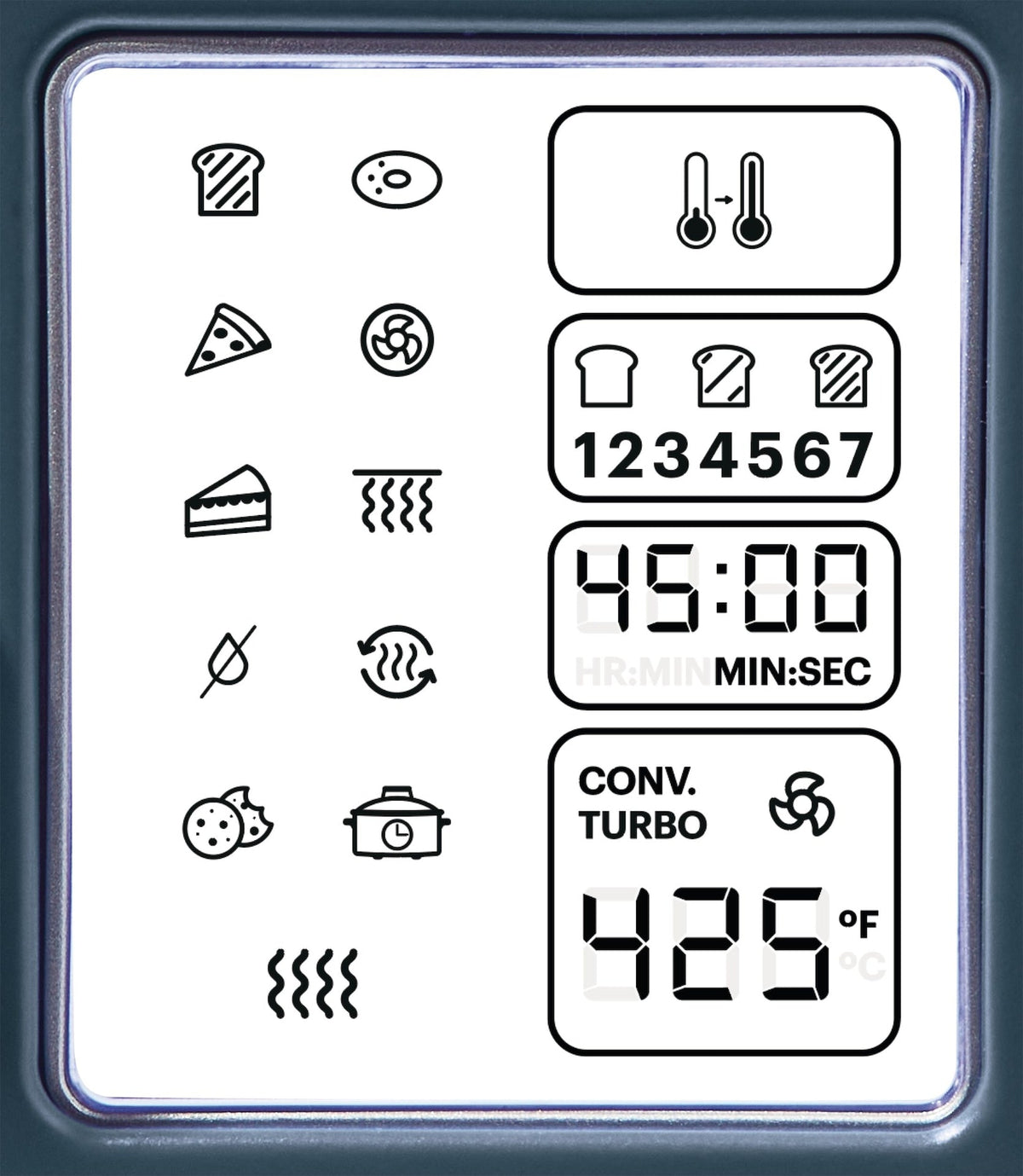 Digital Multi-Functional Air Fryer Toaster Oven with 11 Pre-Set Functions, Bluefin, 6-Slices G3C7 - product image 5