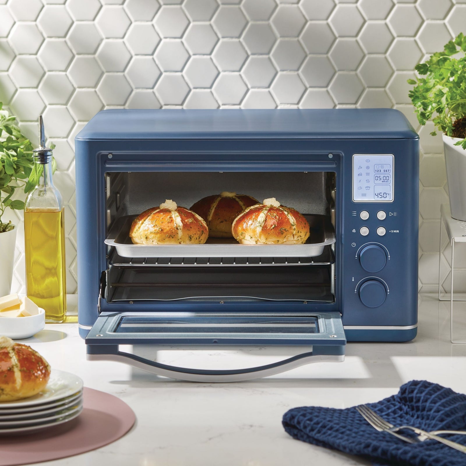 Digital Multi-Functional Air Fryer Toaster Oven with 11 Pre-Set Functions, Bluefin, 6-Slices G3C7 - product image 8