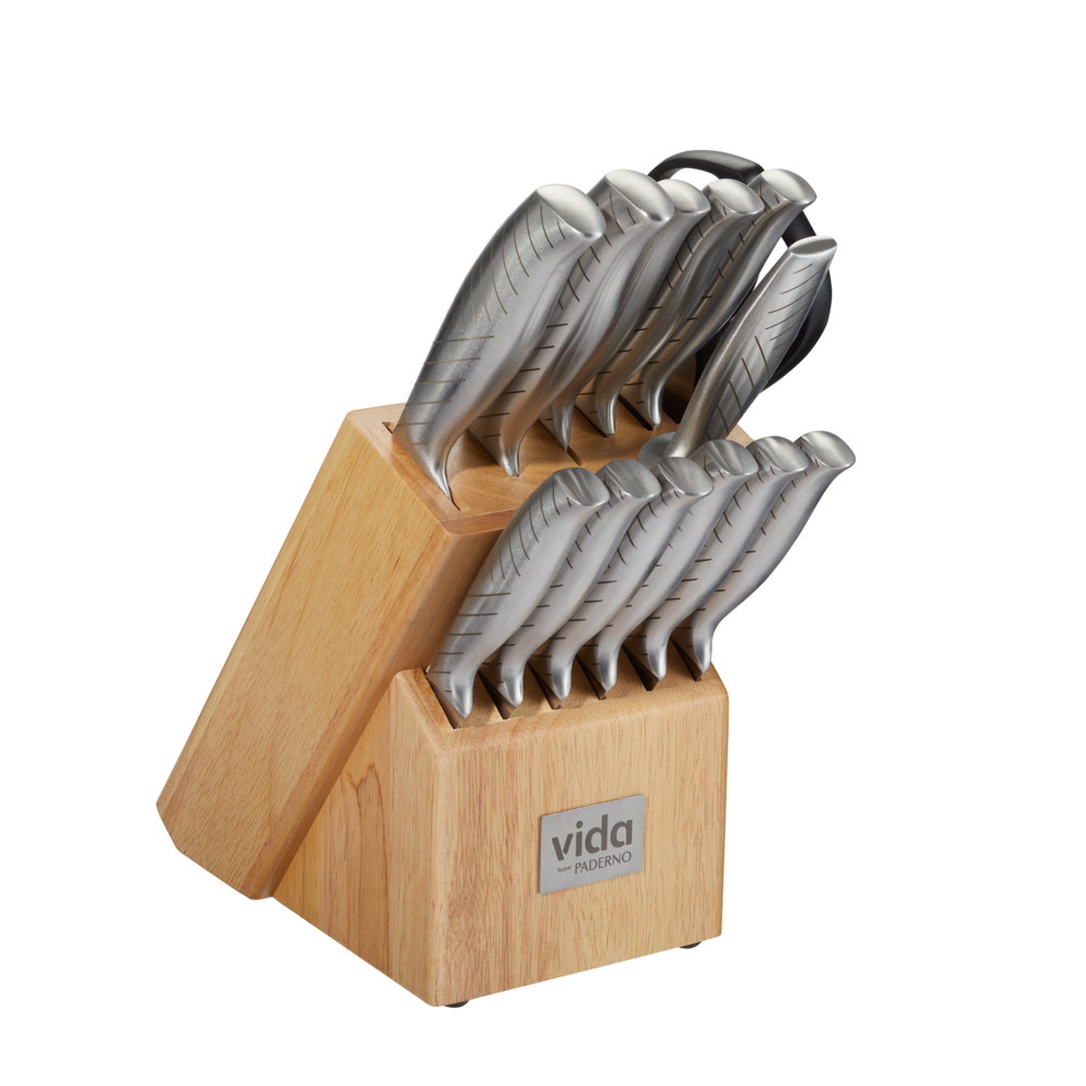 Stainless Steel Knife Block Set, Ergonomic Grip, 14-pc N2T1 - product image 1