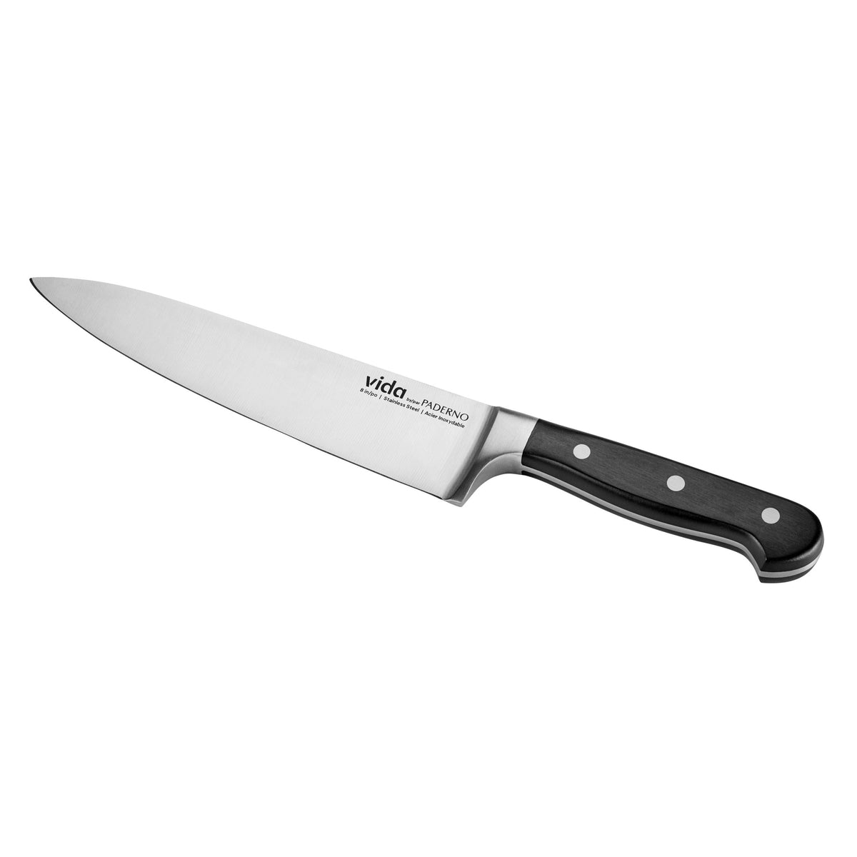 Stainless Steel Triple Rivet Chef's Knife, Ergonomic Grip, 8-in K3O2 - product image 1