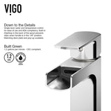 Amada Single Handle Vessel Single Hole Bathroom Sink Faucet, WaterSense Certified, Chrome J9U5 - product image 5