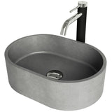 Giralda Gothic ConcretoStone Grey Bathroom Sink/Basin Set with Lexington Faucet and Oval Composite Vessel Y2D1 - product image 1
