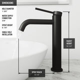 Glass Grey Onyx Bathroom Sink/Basin Set with Matte Black Lexington Faucet and Rectangular Vessel U5B2 - product image 4
