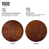 Glass Rectangular Vessel Bathroom Sink/Basin with Rounded Edges & Deep Bowl, Russet Z0O6 - product image 3
