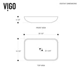 Glass Rectangular Vessel Bathroom Sink/Basin with Rounded Edges & Deep Bowl, Russet Z0O6 - product image 6