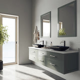 Glass Turquoise Water Bathroom Sink/Basin Set with Lexington Faucet and Rectangular Vessel P7M3 - product image 7