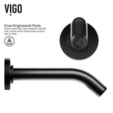 Jasmine MatteStone White Bathroom Sink/Basin Set with Olus Wall Mount Faucet and Rectangular Composite Vessel R2W2 - product image 7