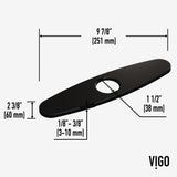 Kitchen Sink Faucet Hole Cover Deck Plate For 1 or 3 Hole, Matte Black, 10-in K1K4 - product image 8