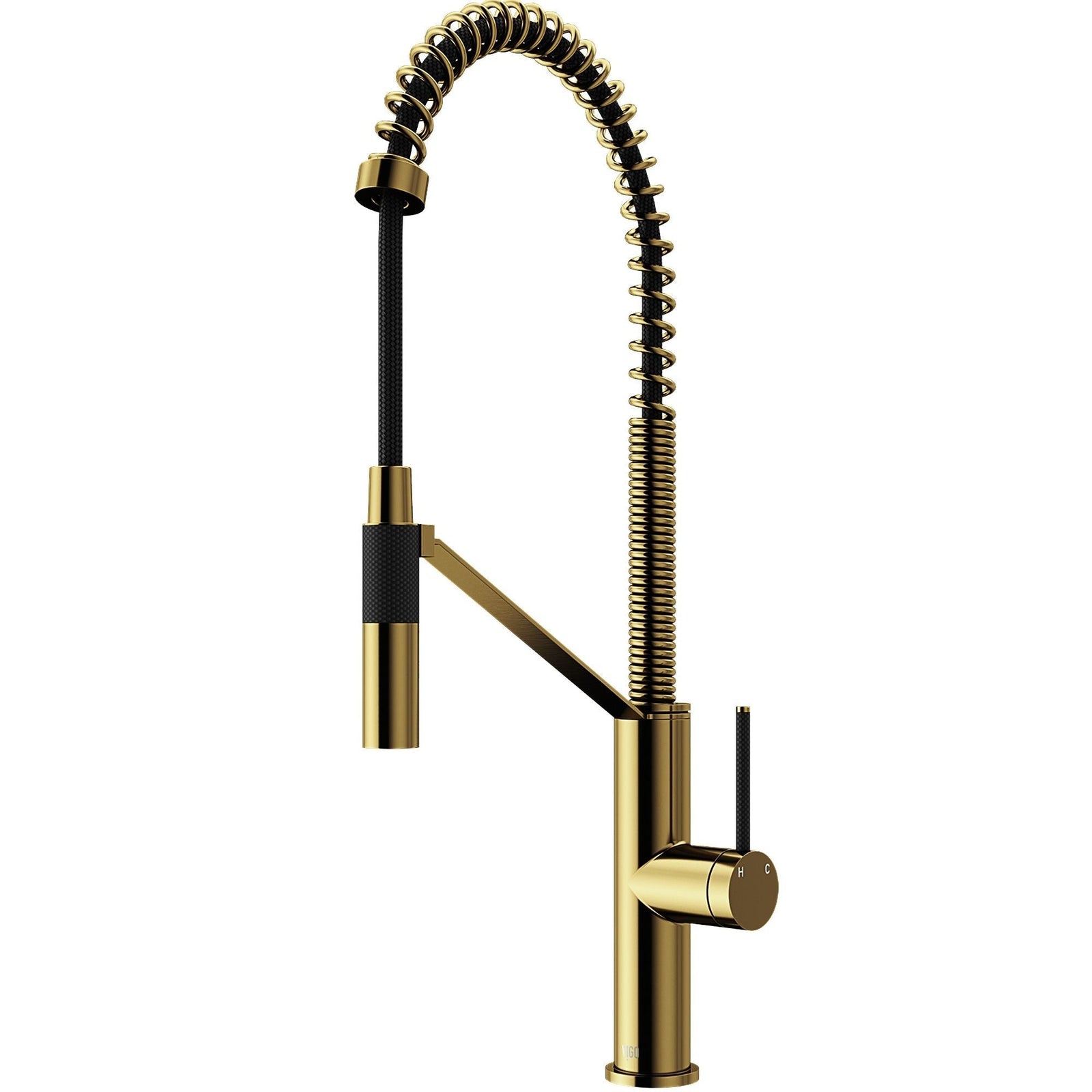 Livingston Single Handle Magnetic Pull Down Sprayer Kitchen Faucet with cFiber, Matte Gold H8P8 - product image 1