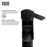Niko Single Handle Single Hole Bathroom Sink Faucet, Matte Black S4K0 - product image 4