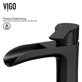 Niko Single Handle Single Hole Bathroom Sink Faucet, Matte Black S4K0 - product image 5