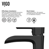 Niko Single Handle Single Hole Bathroom Sink Faucet, Matte Black S4K0 - product image 6