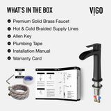 Niko Single Handle Single Hole Bathroom Sink Faucet, Matte Black S4K0 - product image 8