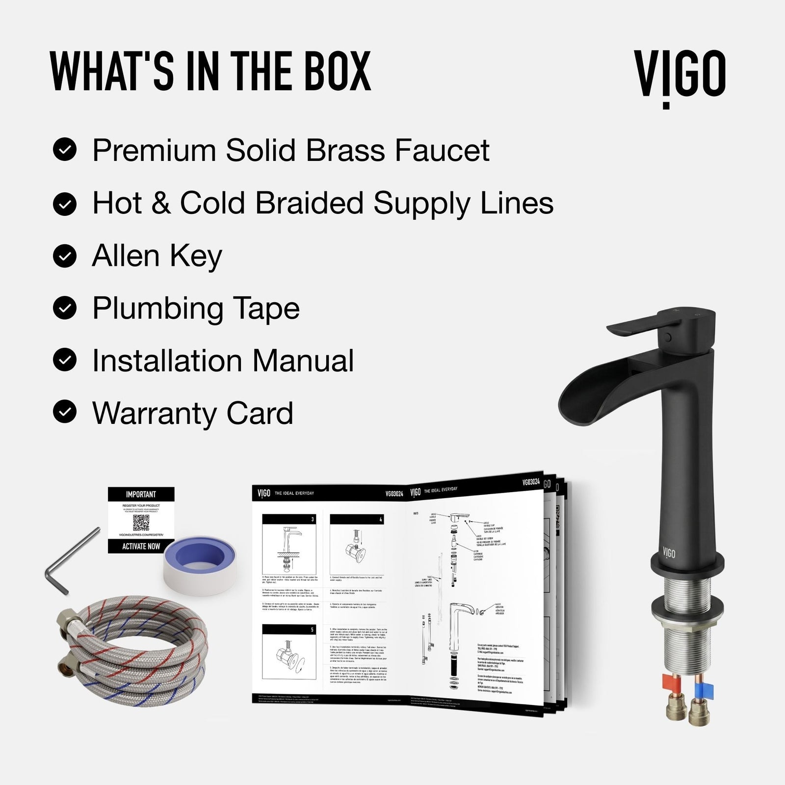 Niko Single Handle Single Hole Bathroom Sink Faucet, Matte Black S4K0 - product image 8