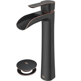 Niko Single Handle Vessel Single Hole Bathroom Sink Faucet with Pop-up Drain, Antique Rubbed Bronze A6L1 - product image 3