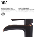 Niko Single Handle Vessel Single Hole Bathroom Sink Faucet with Pop-up Drain, Antique Rubbed Bronze A6L1 - product image 4