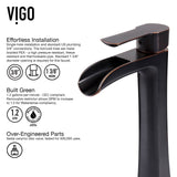 Niko Single Handle Vessel Single Hole Bathroom Sink Faucet with Pop-up Drain, Antique Rubbed Bronze A6L1 - product image 8